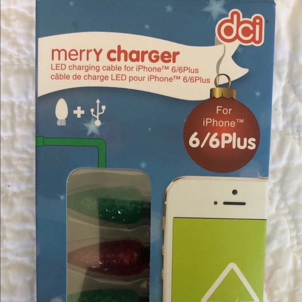 Merry iPhone Christmas LED Lights Charger New
